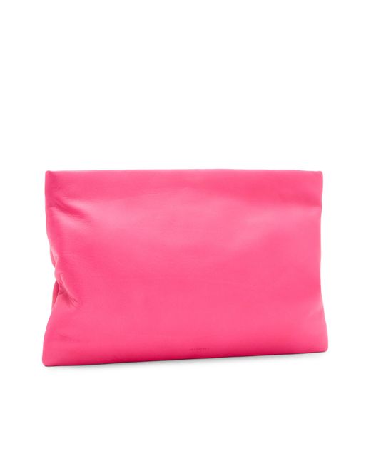 AllSaints Pink Bettina Leather Clutch