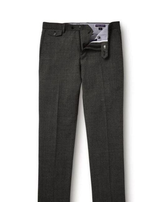 Charles Tyrwhitt Gray Stretch Wool Trousers for men