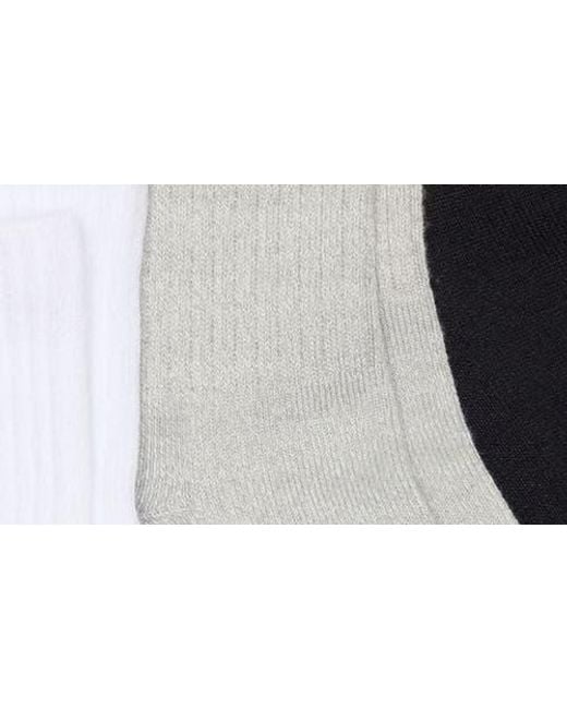 Zella Black Assorted 3-Pack Half Crew Socks