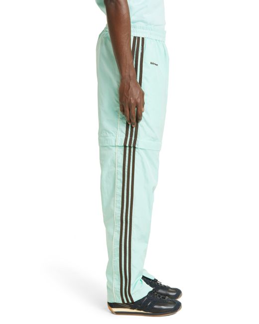 adidas 3-stripes Nylon Convertible Track Pants in Green for Men | Lyst