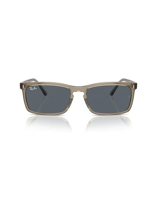Ray-Ban Blue 59Mm Rectangular Sunglasses for men