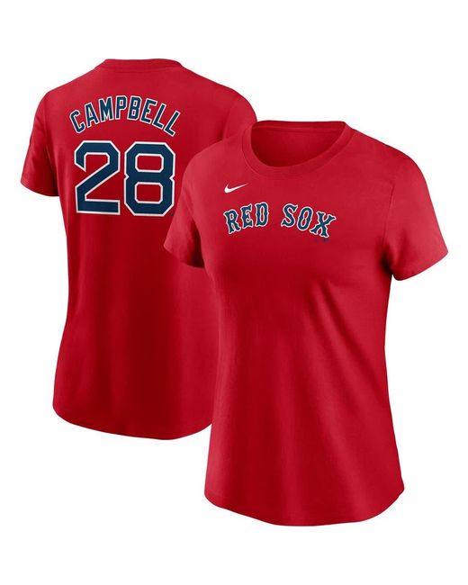 Nike Red Kristian Campbell Boston Sox Fuse Name & Number T-Shirt