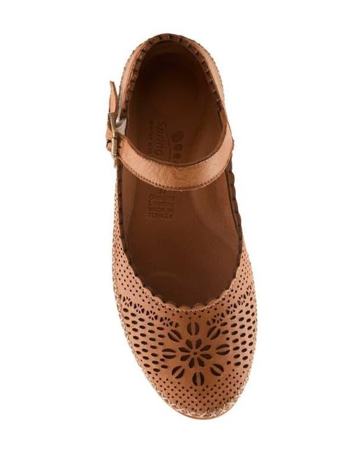 Spring Step Brown Zabelle Mary Jane Flat