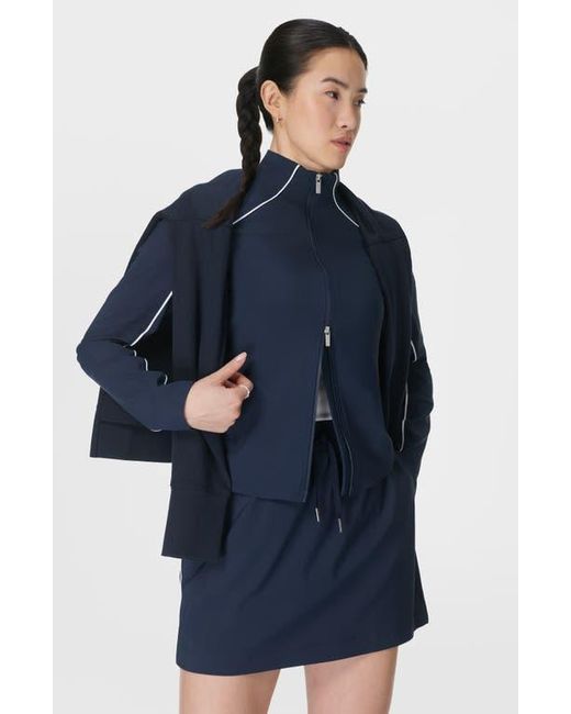 Sweaty Betty Blue Anytime Explorer Stretch Track Jacket