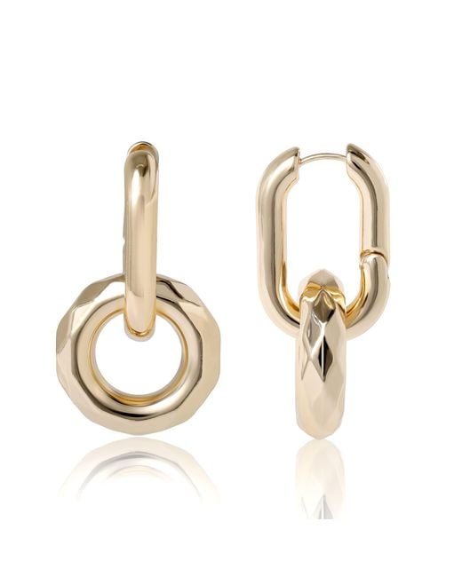 BCBGMAXAZRIA Metallic Link Drop Earrings