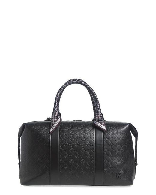 Amiri Ma Quad Debossed Leather Duffle Bag in Black for Men | Lyst