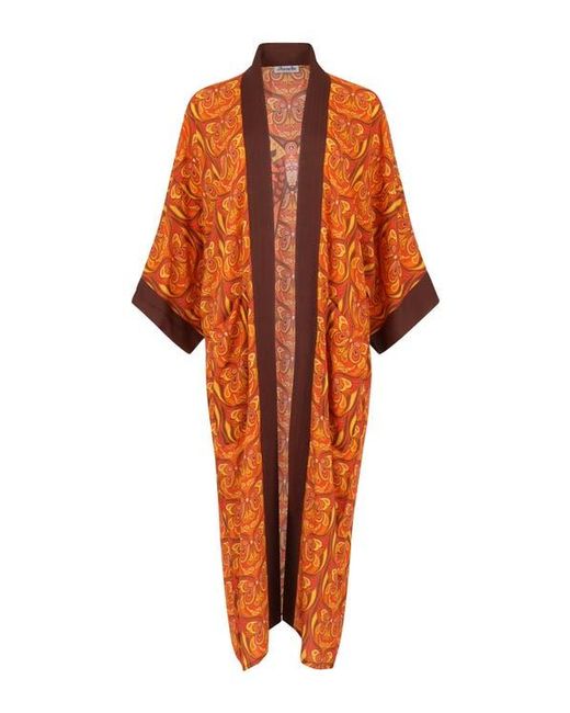 Henelle Orange Duster Robe