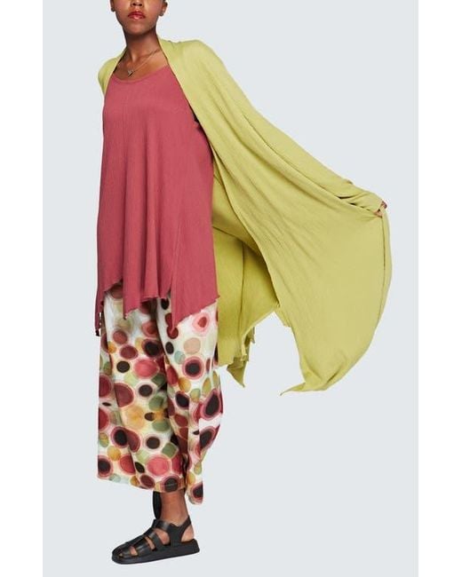 Luukaa Green Celeste Wrinkled Duster
