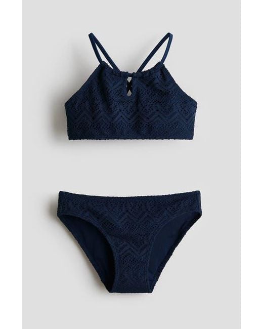 H&M Blue Crocheted-Look Bikini