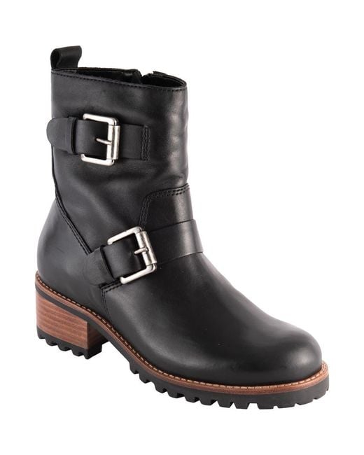 David Tate Black Palmar Double Strap Waterproof Boot