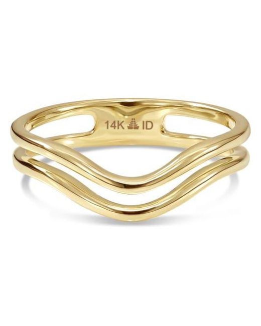 DEVATA Metallic Chevron Ring