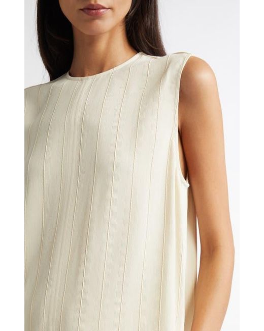 Totême  Natural Textured Stripe Sleeveless Top