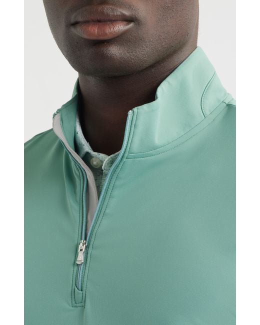 Johnnie-o Green Motion Performance Quarter Zip Pullover for men