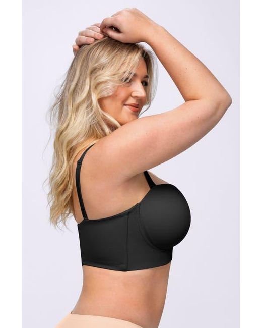Shapellx Black Strapless Convertible Underwire Bra Full Coverage