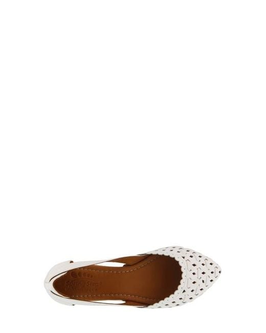 Spring Step White Delorse Flat