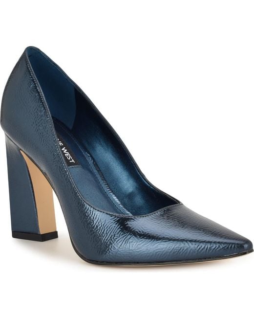 Nine West Blue Tamant Pointed Toe Pump
