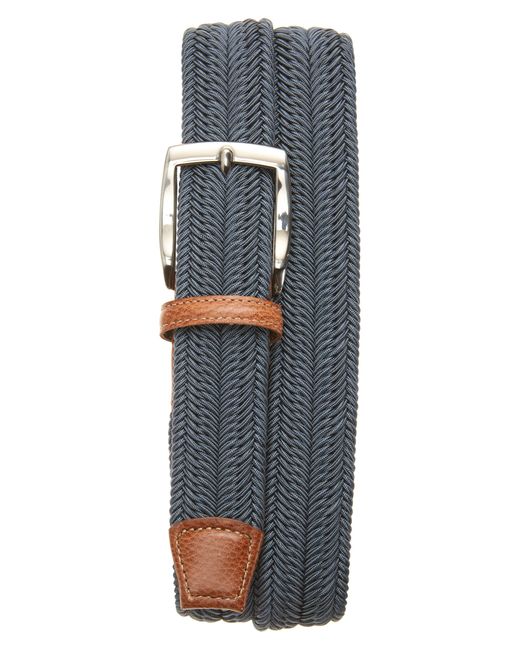 Torino Blue Herringbone Woven Belt for men
