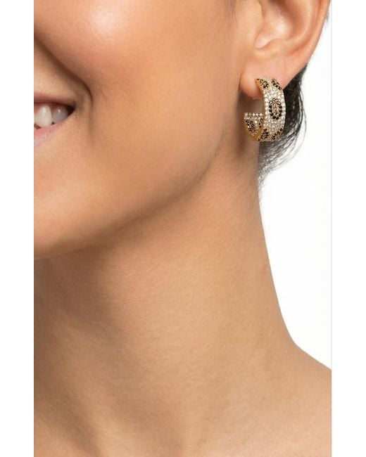 Native Gem Metallic Maneater Leopard Hoops