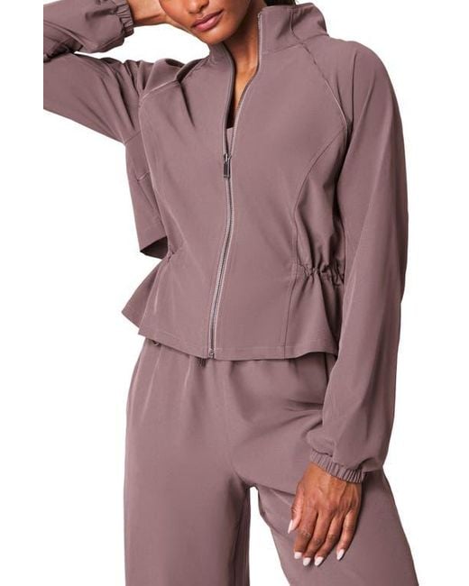Spanx Purple Casual Course Cinch Back Jacket
