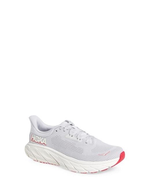 Hoka One One White Arahi 7 Running Shoe