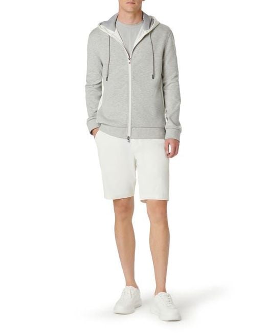 Bugatchi Gray Full Zip Hoodie for men