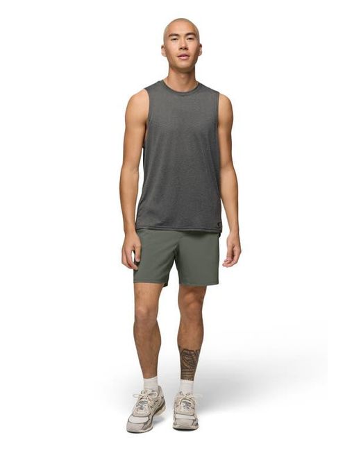 Prana Green Discovery Trail Drawstring Shorts for men