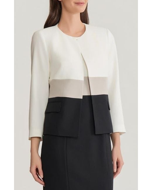 Kasper Gray Colorblock Jacket