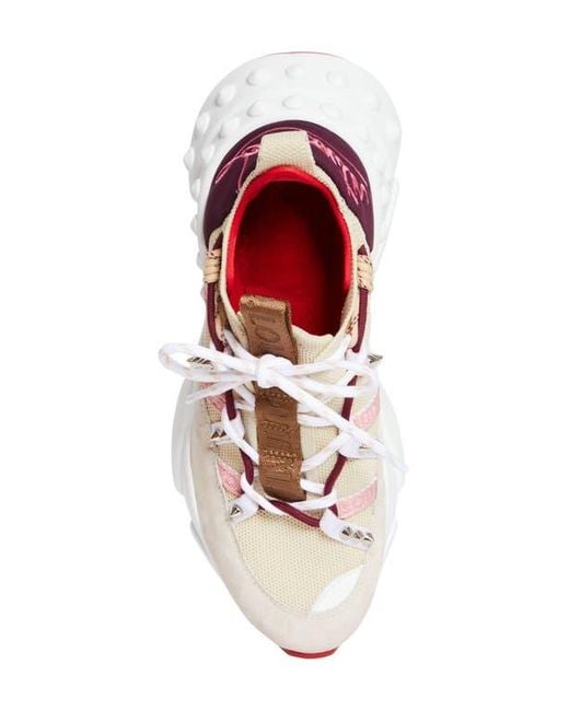 Christian Louboutin White Trail 'N' Run Spike Sneaker
