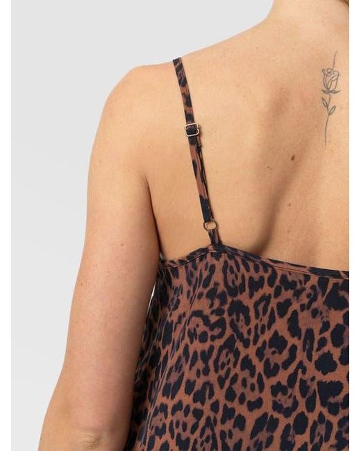 Saint + Sofia Brown Harper Lace Cami