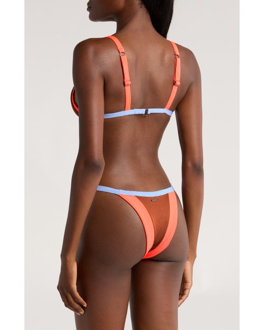 Maaji Orange Amber Rewind Reversible Bikini Top At Nordstrom
