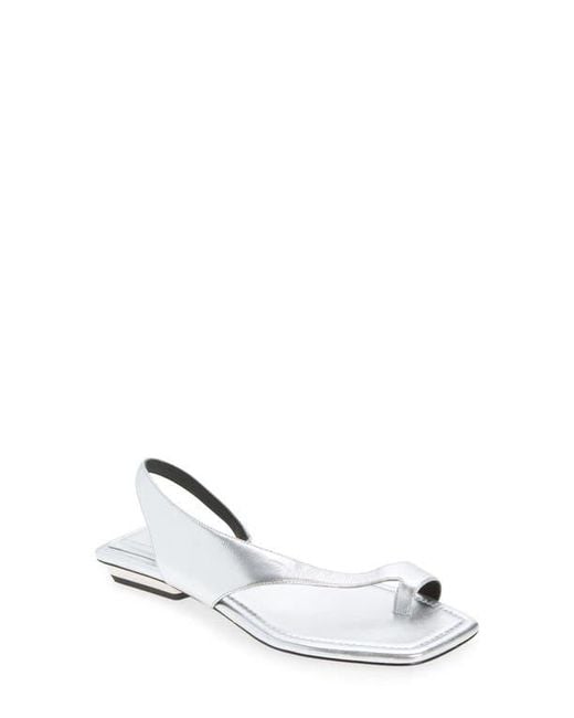 Rag & Bone White Liv Flat Sandal