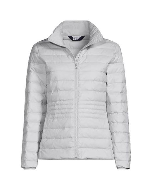 Lands' End Gray Wanderweight Ultralight Packable Down Jacket