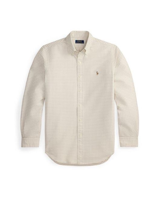 Polo Ralph Lauren Green Classic Fit Gingham Check Cotton Button-Down Oxford Shirt for men