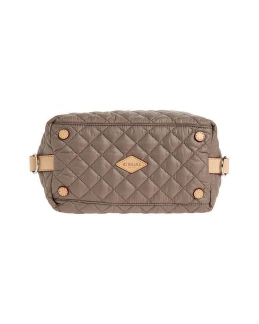 MZ Wallace Brown Small Sutton Quilted Nylon Deluxe Tote