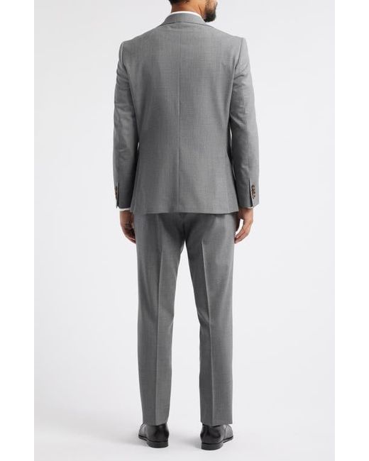 Jack Victor Gray Esprit Solid Stretch Wool Suit for men