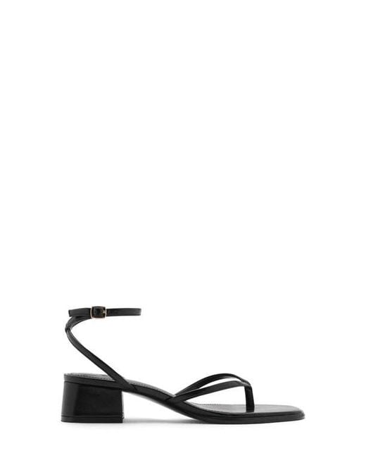 Mango White Ankle Strap Sandal