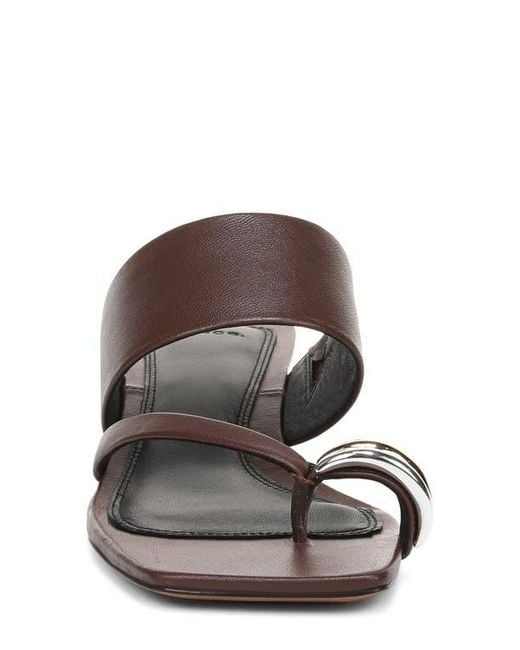 Vince White Stacy Toe Loop Sandal