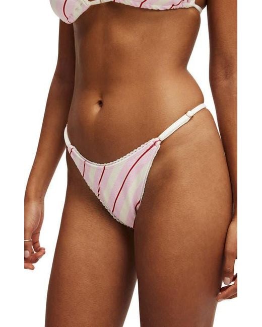 Cotton On Brown Micro Tanga Brazilian Bikini Bottom