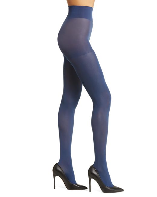 Nordstrom Blue Opaque Control Top Tights