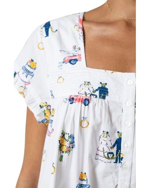 Printfresh White Pintuck Nightgown