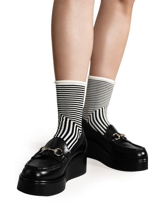 Hansel From Basel Black Corbusier Stripe Crew Socks