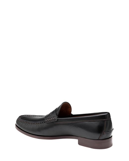 J & M COLLECTION Johnston & Murphy Baldwin Penny Loafer in Black for ...