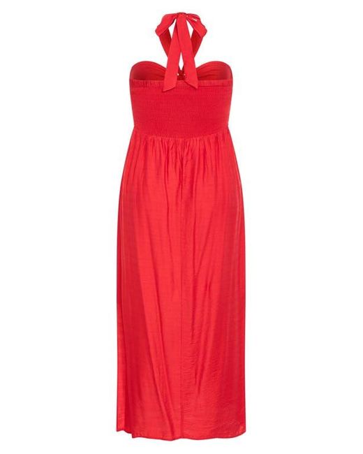 City Chic Red Peta Serene Convertible Strapless Maxi Dress