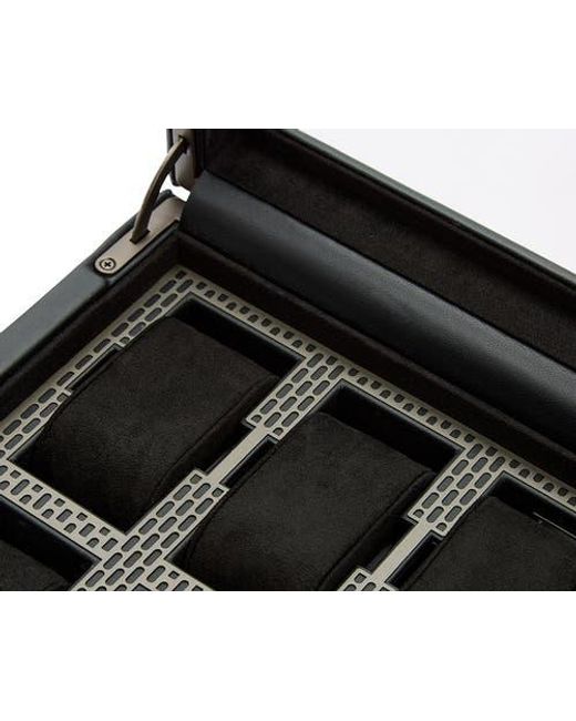 Wolf Black Axis 10 Piece Watch Box for men