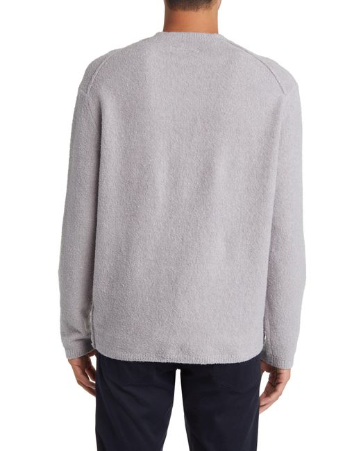 AllSaints Gray Eamont Organic Cotton Blend Crewneck Sweater for men