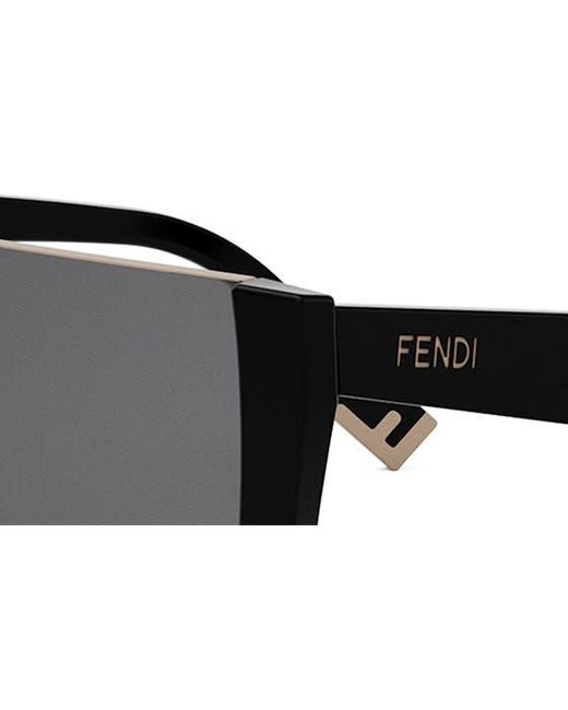 Fendi Black The Way Flat Top Sunglasses