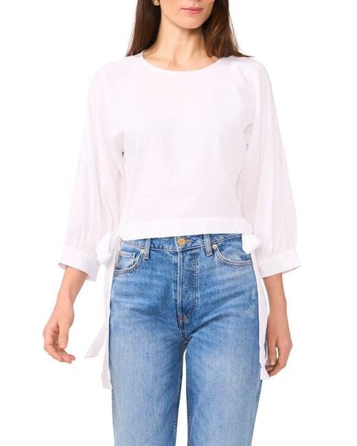 1.STATE White Side Tie Top