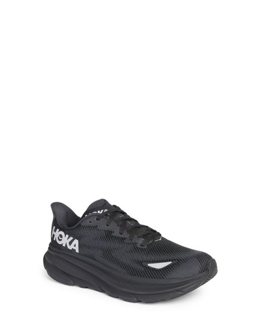 Hoka One One Clifton 9 Goretex Waterproof Running Shoe in Black for
