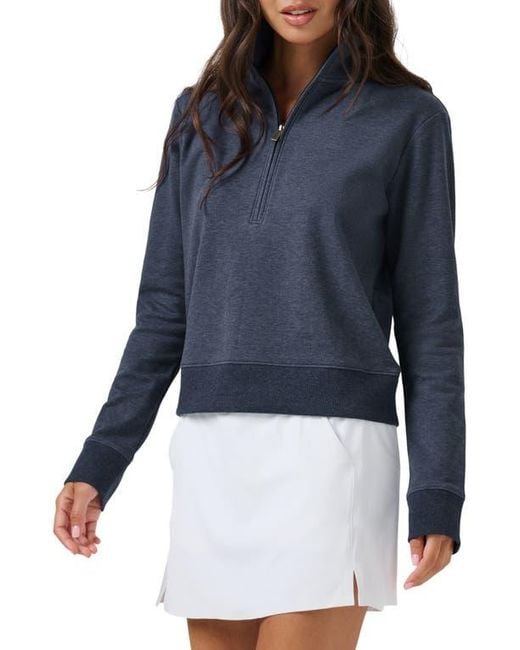 Travis Mathew Blue Cloud Half Zip Pullover