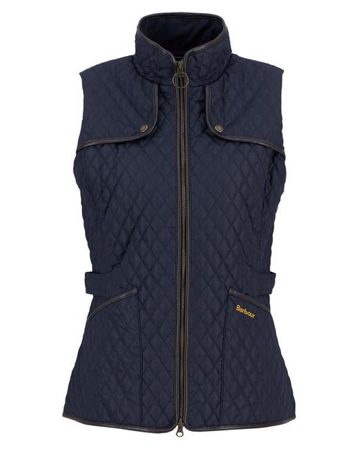 Barbour Blue Dahlia Water Resistant Quilted Vest